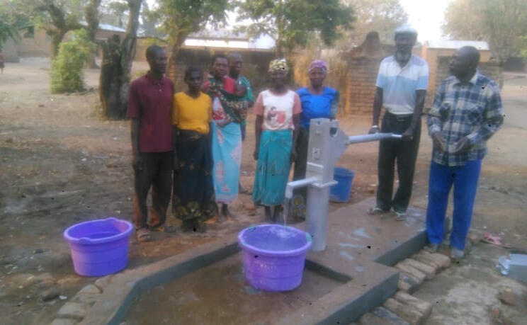 Borehole project in Nsanje, Malawi where cyclone had been in 2019.