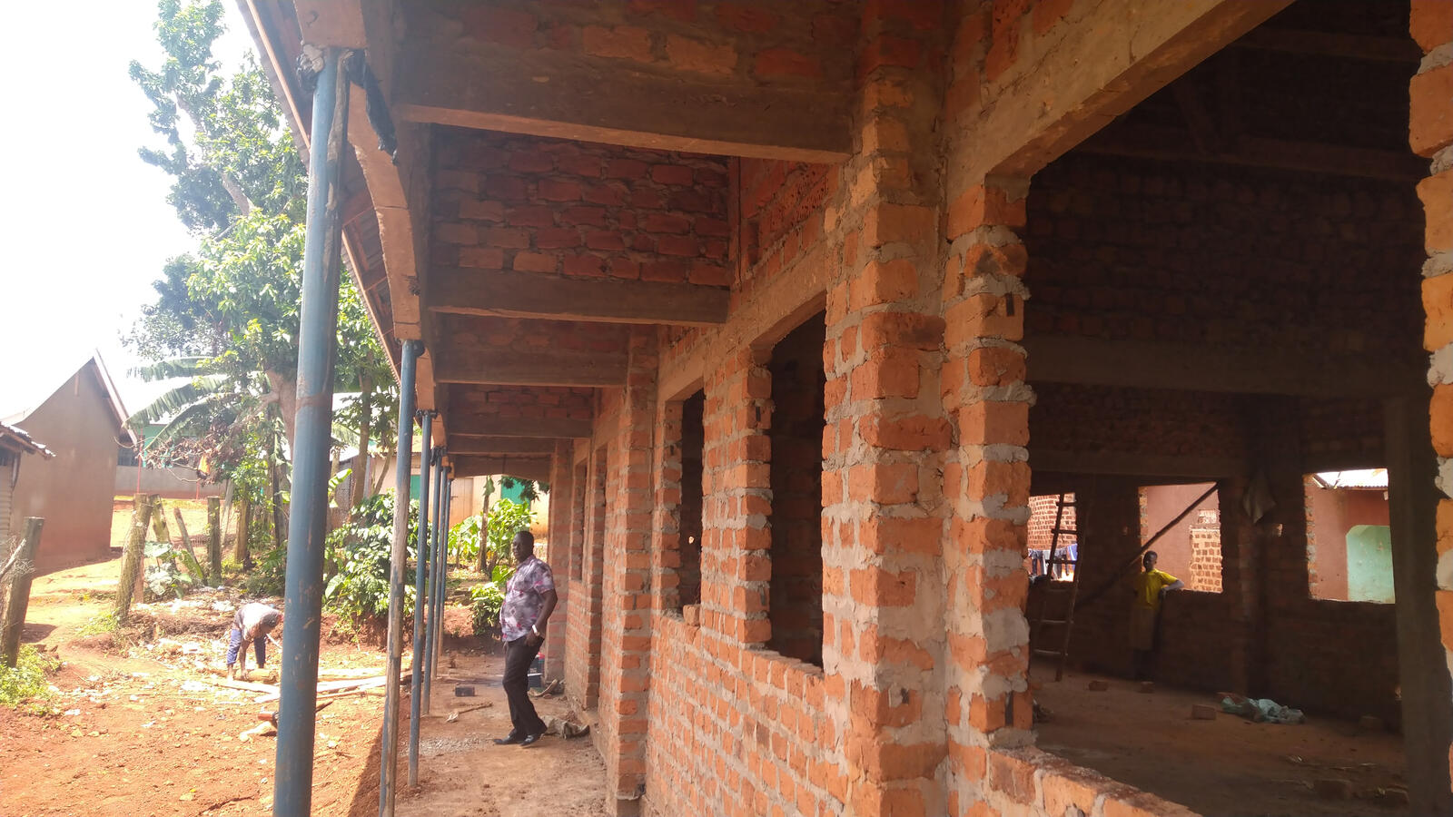 New school hall at Kakubansiri, Uganda.